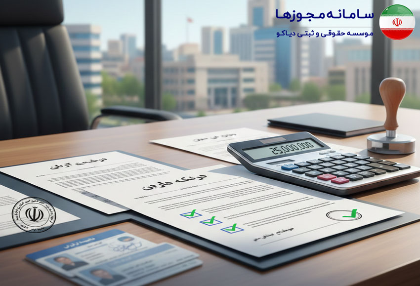 نمایی از مراحل بررسی و محاسبه هزینه صدور جواز کسب در کرج برای اصناف مختلف.
